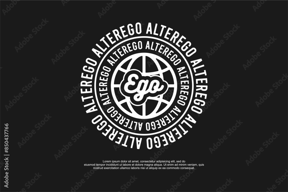 Fototapeta premium alter ego typography streetwear urban fashion template for printing 