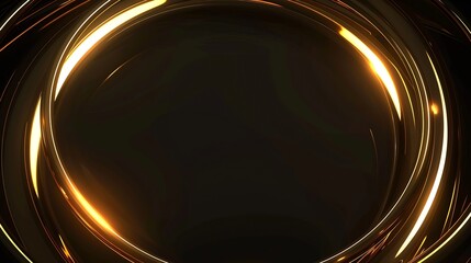 Luxury gold title border background Black abstract text banner Blank vip backdrop with golden frame Copy space for casino royal or grand hotel logo : Generative AI