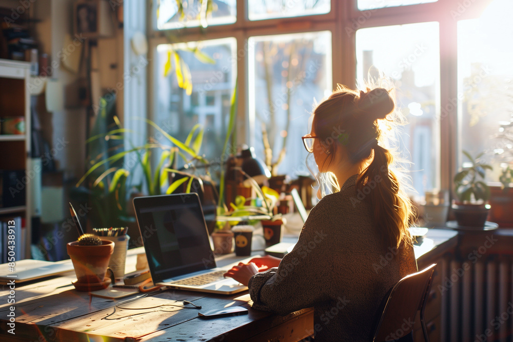 young business people working in an sunny office young business people working in an sunny office