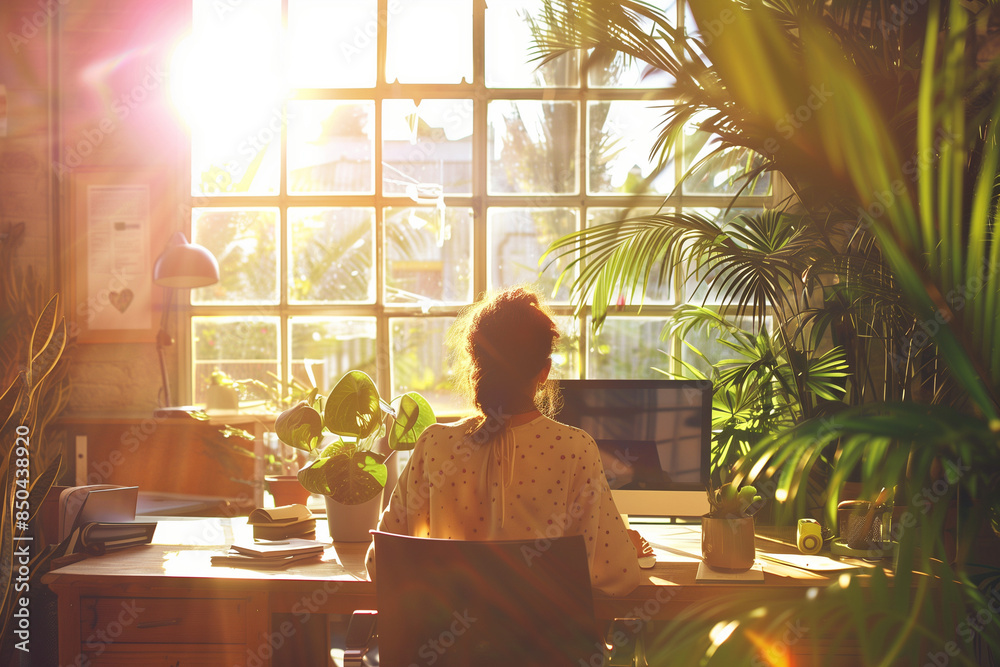 young business people working in an sunny office young business people working in an sunny office