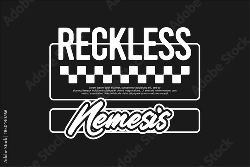 reckless streetwear urban fashion template for printing	