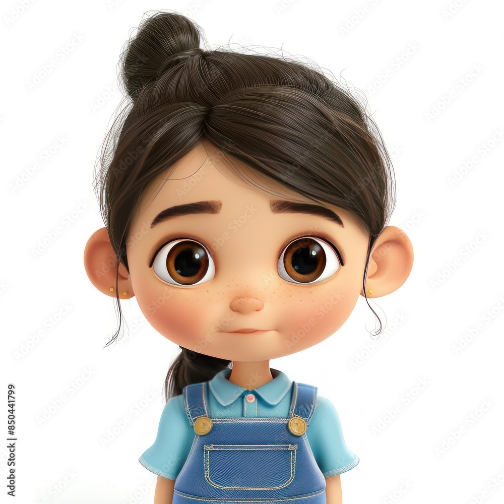 Portrait of a Cute Cartoon Girl Portrait of a Cute Cartoon Girl
