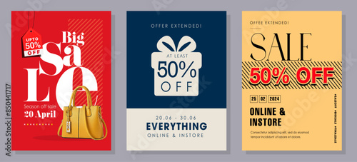 Flash Sale promotional templates set. Sale banner template. Promotion banner for website, flyer and poster, discount shopping, sale promotion, and advertising.
