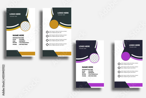 Modern id card and minimalist template | Creative id card design for your company employee.

