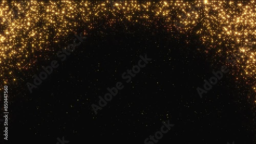 Wallpaper Mural Falling bright golden particles, animation of dust and shiny dots, rain of orange particles, glitter. animation Seamless loop 4k video. Torontodigital.ca