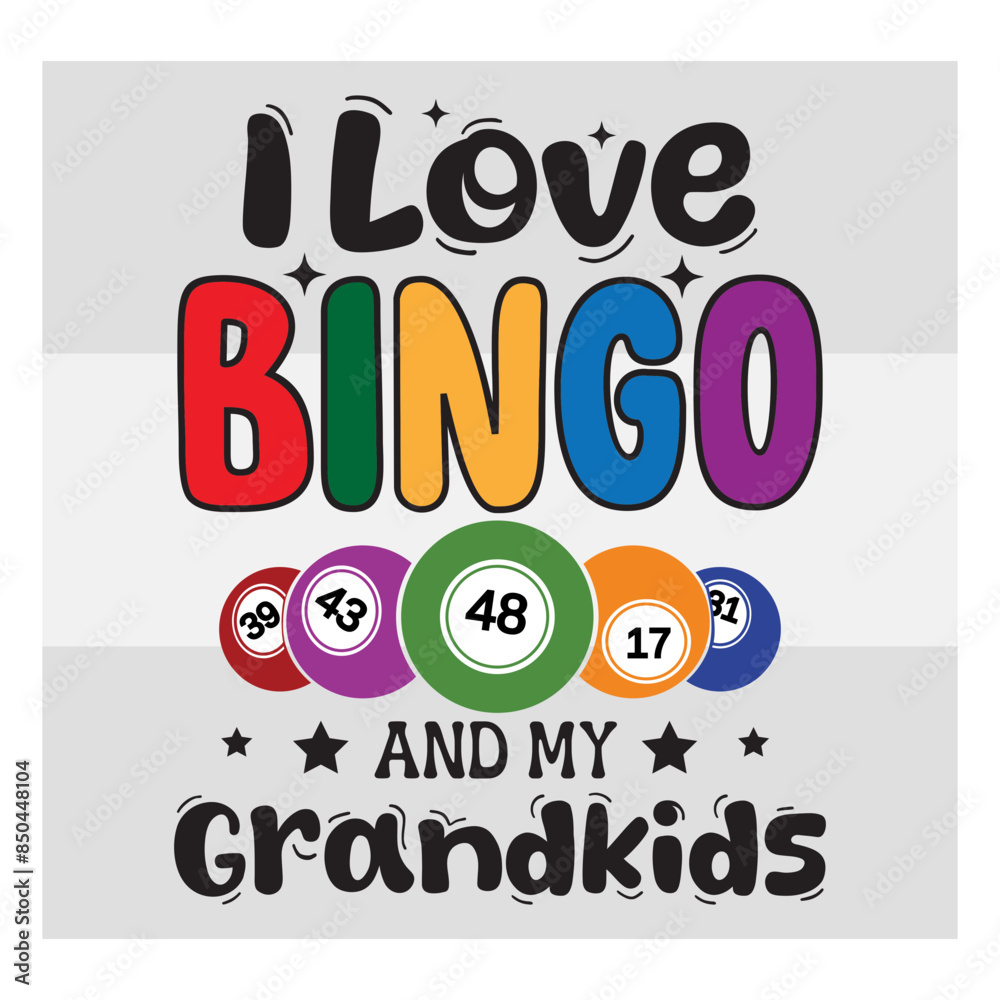 I Love Bingo And My Grandkids Svg, Bingo SVG, Bingo Lover Svg, Bingo ...