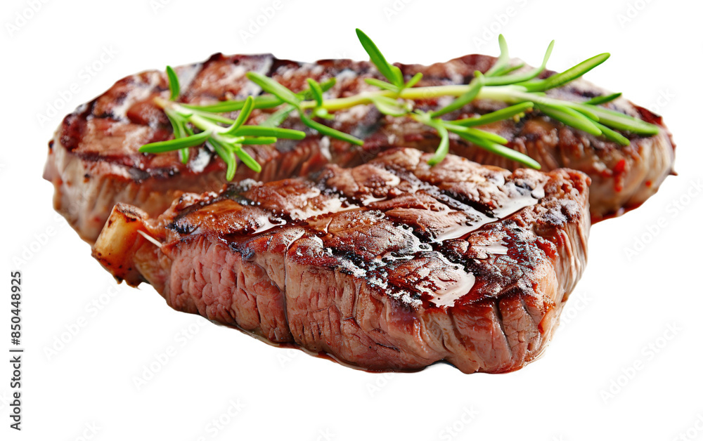 Grilled beef steak on transparent or white background Grilled beef steak on transparent or white background