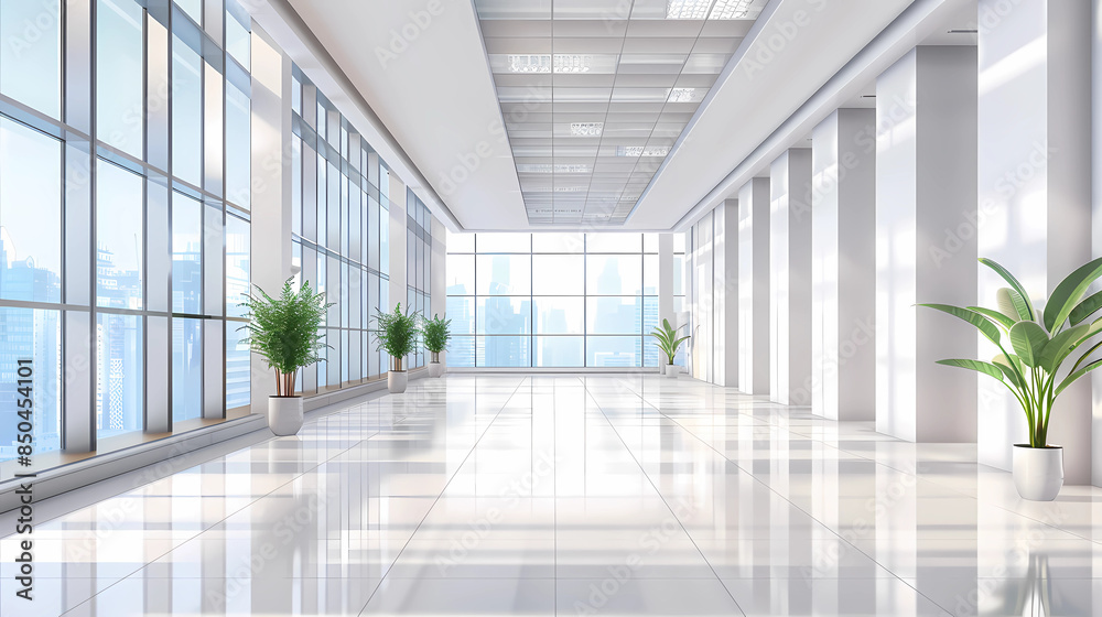 Empty office open space interior. Business conference company background Empty office open space interior. Business conference company background