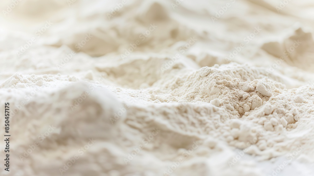 Macro shot of flour, smooth and powdery, white and soft, diffused kitchen lighting. Macro shot of flour, smooth and powdery, white and soft, diffused kitchen lighting.