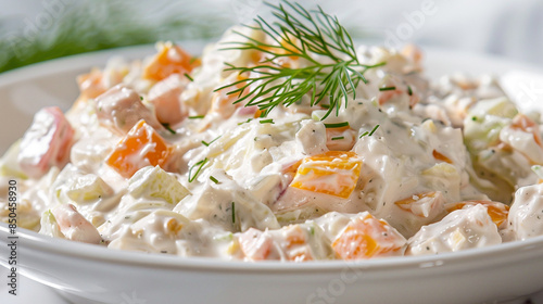 Russian salad in a bowl