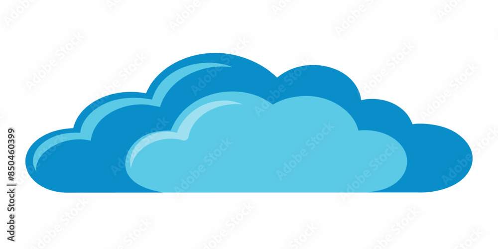 Blue clouds illustration. Weather, sky, nature, abstract concept. Isolated on white background. Blue clouds illustration. Weather, sky, nature, abstract concept. Isolated on white background.