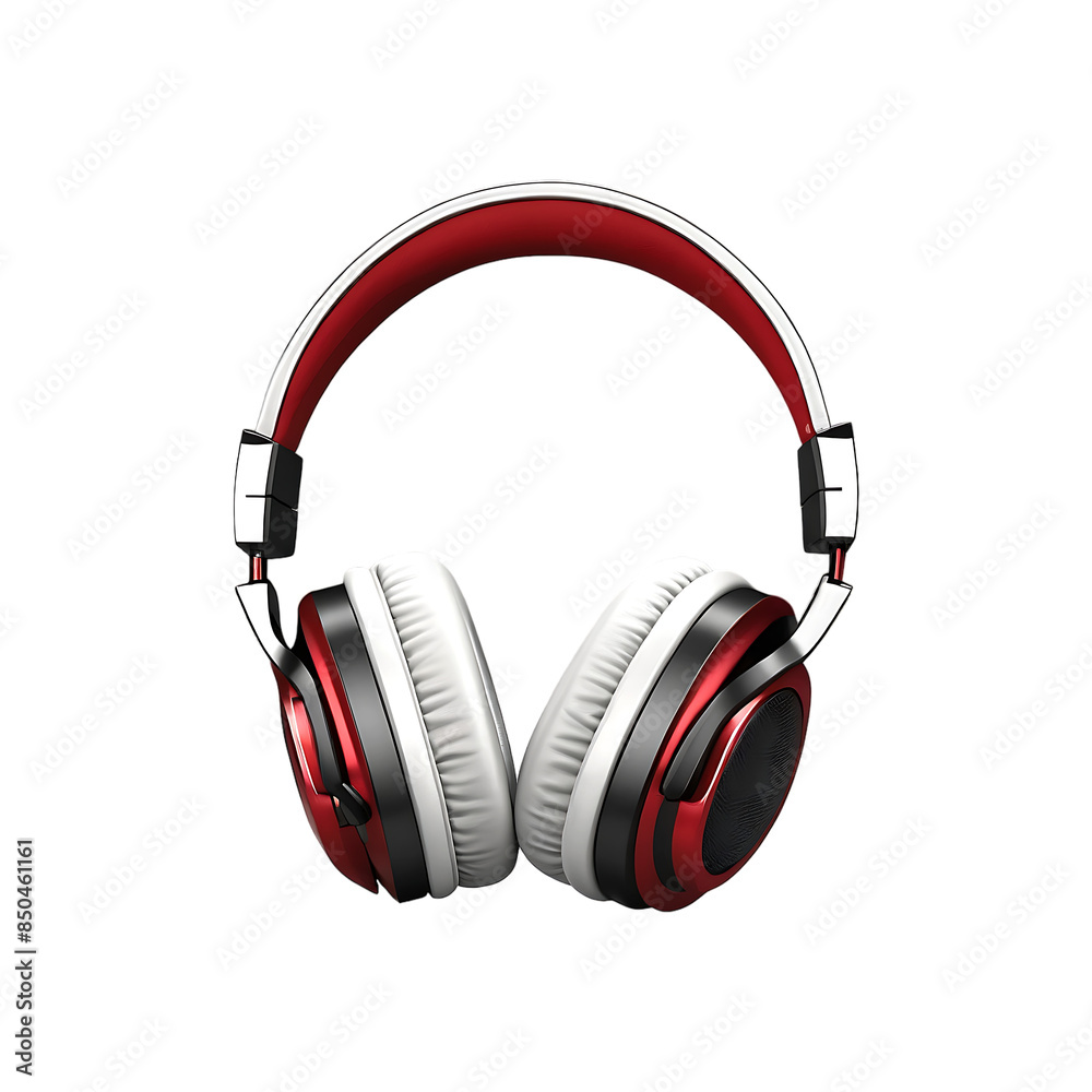 Beautiful gaming headphone isolated on a transparent background. Generative AI