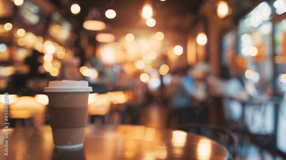 abstract blur coffee shop and cafe restaurant for background : Generative AI