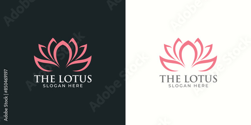 Lotus flower. Contour vector illustration for packaging, corporate identity, labels, postcards, invitations.