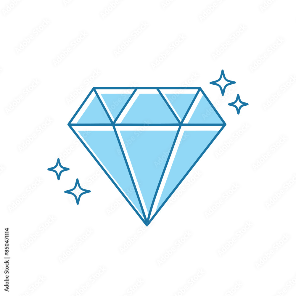 illsutration ofblue diamond vector simple and flat vector illsutration ofblue diamond vector simple and flat vector