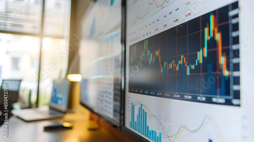  Real-Time Financial Trend Analysis Ultrawide Whiteboard Visualization