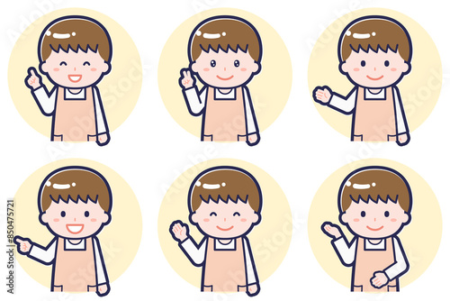 男性保育士のポーズセット_03