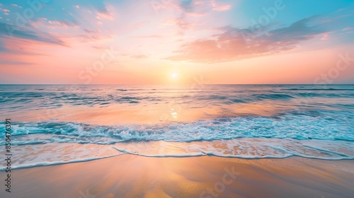 Beach dawn sunrise Evening sky with clouds Golden hours afternoon vanilla sky Seashore sunburn or Sunset : Generative AI