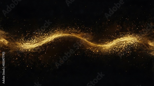 Golden and black abstract background illustration in luxury 3d style