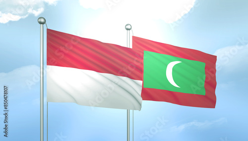 Indonesia and Maldives Flag Together A Concept of Relations