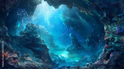 A mysterious underwater cave  © Софія Шахмартова