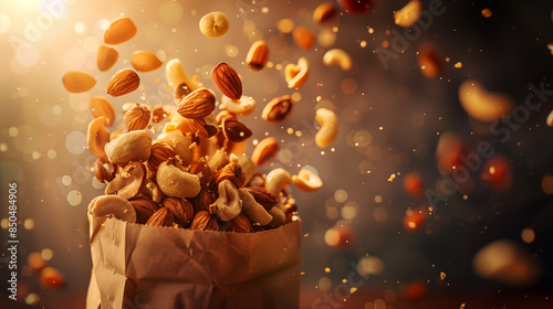 Flying Nuts: Super Realistic Photo from a Paper Bag