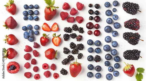 A Medley of Berries: Expertly Arranged for a Stunning Top View