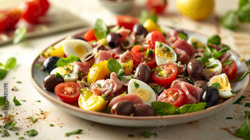 Nicoise Salad Elegance: Award-Winning Photography Capturing Vivid Colors and Bold Shapes