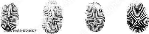 fingerprint sign on isolate background