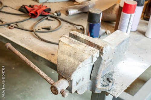 Division of equipment and small industrial tools in the factory.