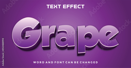 Grape editable text effect