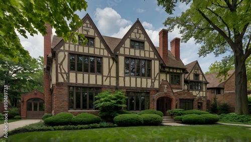 early 20th century tudor mansion in Grosse Pointe, Michigan