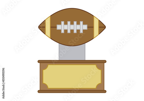 Premio de competición de fútbol americano con balón