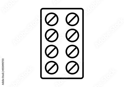 Icono negro de pastillas o píldoras 