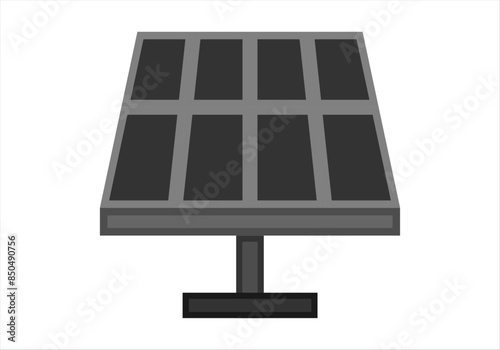 Panel solar en fondo blanco
