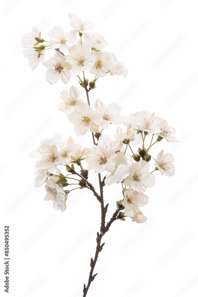 flower Photography, Cherry blossoms Akebono Close up view, Isolated on white Background flower Photography, Cherry blossoms Akebono Close up view, Isolated on white Background