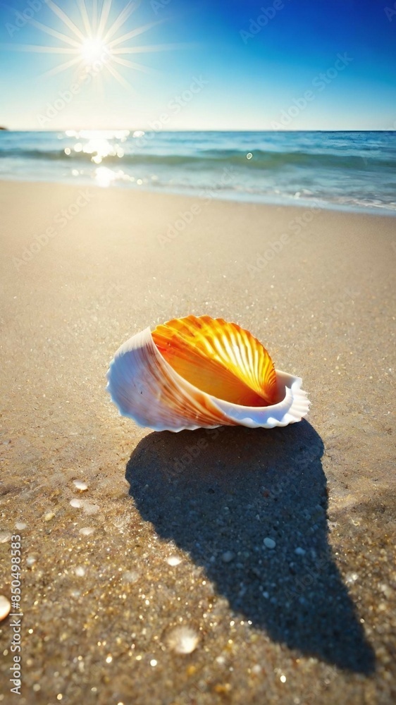 Seashell on beach Seashell on beach