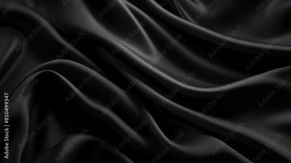 Obraz premium Black luxury silk textile material background