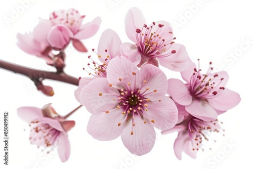 flower Photography, Cherry blossoms Shidare Zakura, Isolated on white Background photo