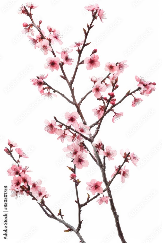 flower Photography, Cherry blossoms Somei Yoshino, Isolated on white Background flower Photography, Cherry blossoms Somei Yoshino, Isolated on white Background