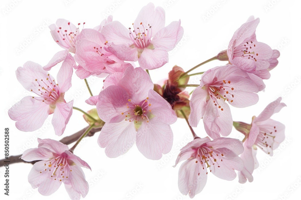 Naklejka premium flower Photography, Shidare Zakura, Isolated on white Background