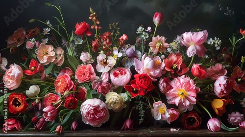 An image featuring a stunning arrangement of flowers in full bloom.