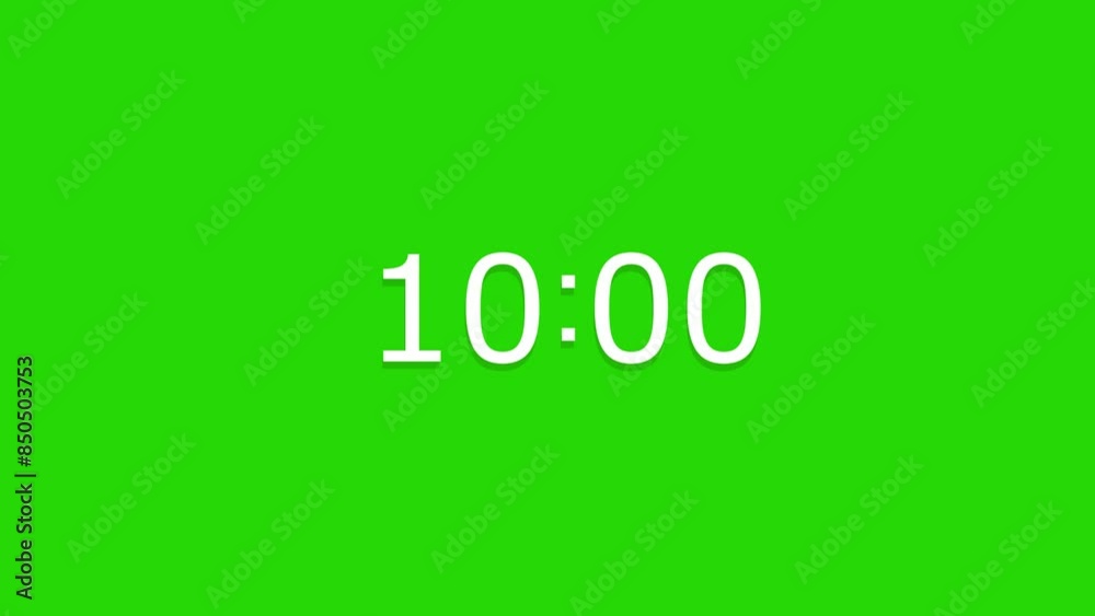 15 seconds digital countdown text on green 15 seconds digital countdown text on green