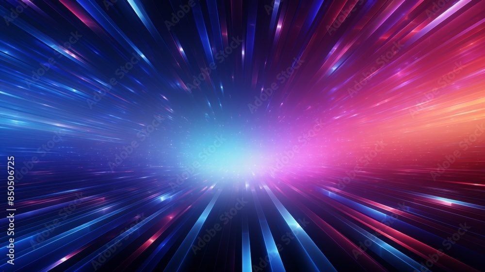 Obraz premium An energized abstract with colorful light streaks representing high velocity and motion