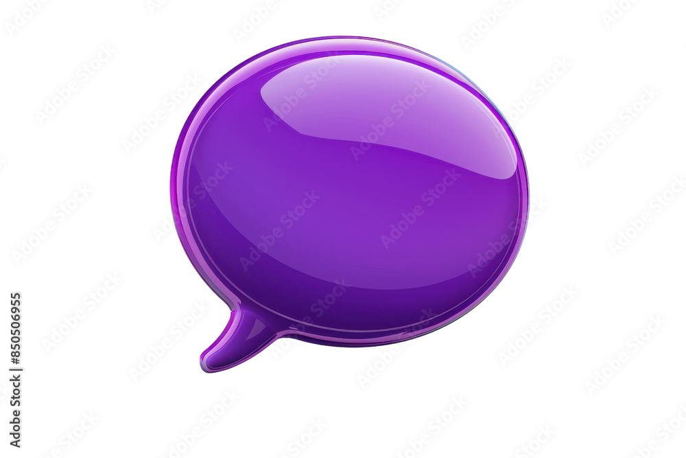 Glossy purple speech bubble icon isolated on transparent background. perfect for chat, messaging, communication, and social media designs. Glossy purple speech bubble icon isolated on transparent background. perfect for chat, messaging, communication, and social media designs.