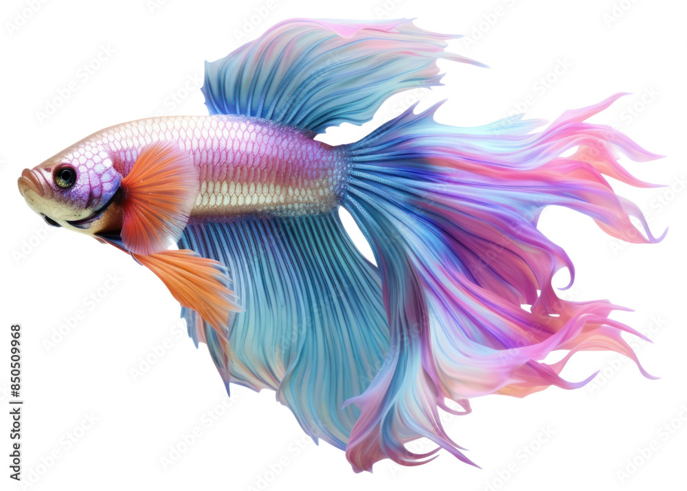 PNG Colourful Betta fish animal white background pomacentridae. PNG Colourful Betta fish animal white background pomacentridae.