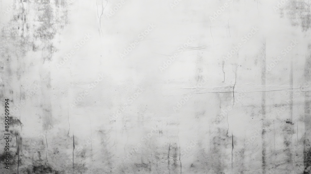 Fototapeta premium Striped White Background Grunge Brush Stroke Light Gray Cracked Texture Dye Sparse Grayscale Abstract Paper Concrete Cement Wall