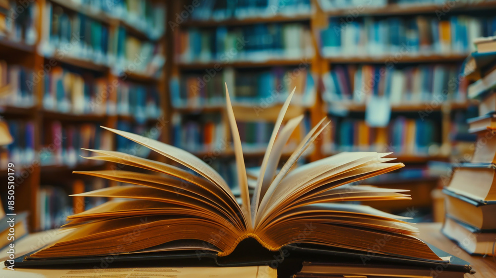 Books in a library. Books in a library.