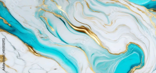 Luxurious marble wallpaper background. Luxury marble texture with gold glitter and blue tone. Indigo ocean blue marbling with natural luxury style swirls of marble and gold powder geode pattern.