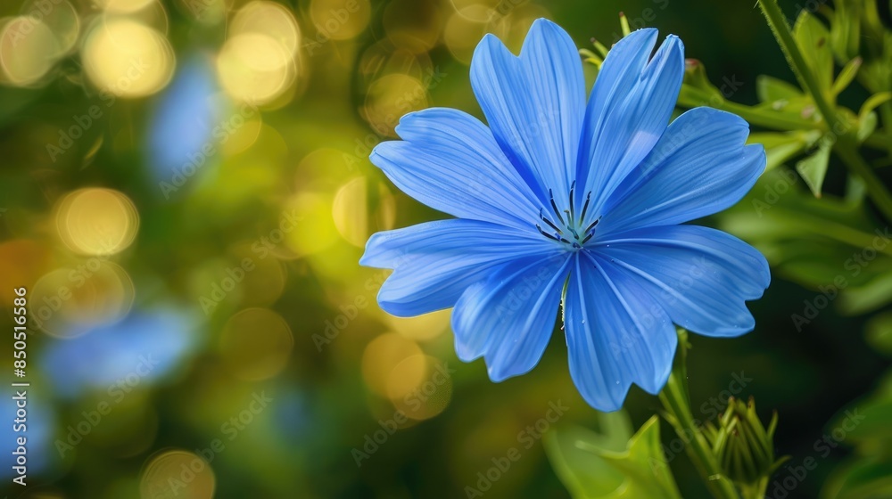 Blue Flower in a Garden Close up Blue Flower in a Garden Close up